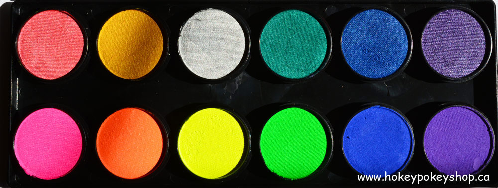 DFX Neon & Metallic 12 Color Palette - Hokey Pokey Shop | Professional