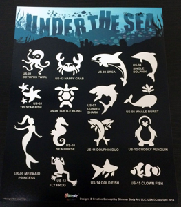 Under the Sea Stencil Set with Poster (75 pc) - Hokey Pokey Shop