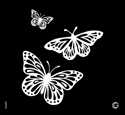 Picture of Essential - HD Stencil - Butterfly Trio - E13 (2pc/pk)