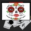 Picture of SUGAR SKULL TEA ROSE Stencil Eyes - SOBA - (8 YRS and UP)