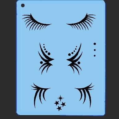Picture of Eye Lashes Stencil - SOBA-16