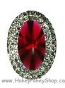 Picture of Double Oval Gems - Red - 18x25mm (3 pc.) (SG-DO1)