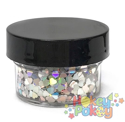 Picture of ABA Chunky Glitter - Holographic Silver Hearts (15ml)