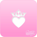 Picture of Pink Power Face Painting Stencil (1081) - Crown Heart