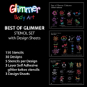 Picture of Best of Glimmer Stencil Set (150 pcs. ) with Design Sheets