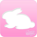 Picture of Pink Power Face Painting Stencil (1100) - Cute Bunny