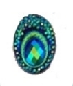 Picture of Big Peacock Oval Gems - Deep Green - 13x18mm (20pk) - POCDG-20