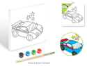 Picture of Krafty Kids: Paint-It-Yourself Paper Canvas (7.8"x7.8") - Supercar