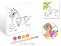 Picture of Krafty Kids: Paint-It-Yourself Paper Canvas (7.8"x7.8") - Rocking Horse