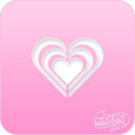 Picture of Pink Power Face Painting Stencil (1124) - Triple Hearts