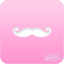 Picture of Pink Power Face Painting Stencil (1116) - Moustache