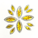 Picture of Double Pointed Eye Gems - Yellow - 6x14mm & 10x25mm (12 pc.) (AG-DPEY)
