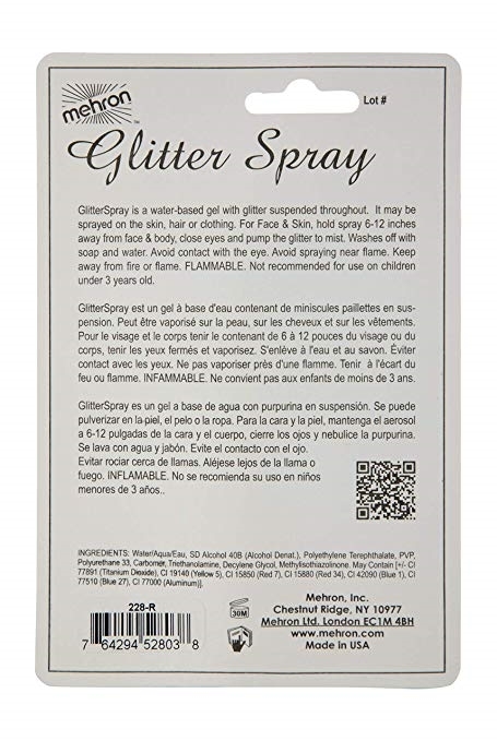 Picture of Mehron Glitter Spray - Red