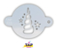 Picture of TAP 103 Face Painting Stencil - Unicorn Horn with Stars