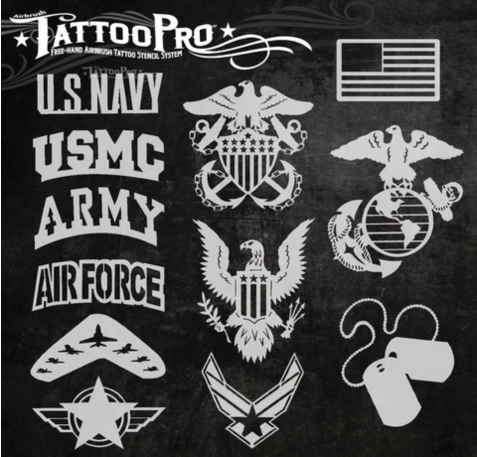 Picture of Tattoo Pro Stencil - BIG INK - Armed Forces (ATPS-BGNK-109)