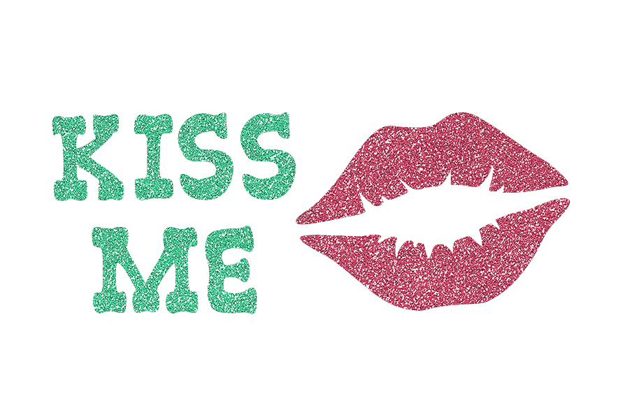 Picture of Kiss Me Glitter Tattoo Stencil - HP-47 (5pc pack)