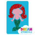 Picture of Baby Mermaid Glitter Tattoo Stencil - HP-116 (5pc pack)