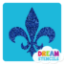 Picture of Fleur De Lis Stencil Glitter Tattoo Stencil - HP-105 (5pc pack)