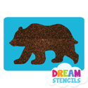 Picture of Grizzly Bear Glitter Tattoo Stencil - HP-11 (5pc pack)