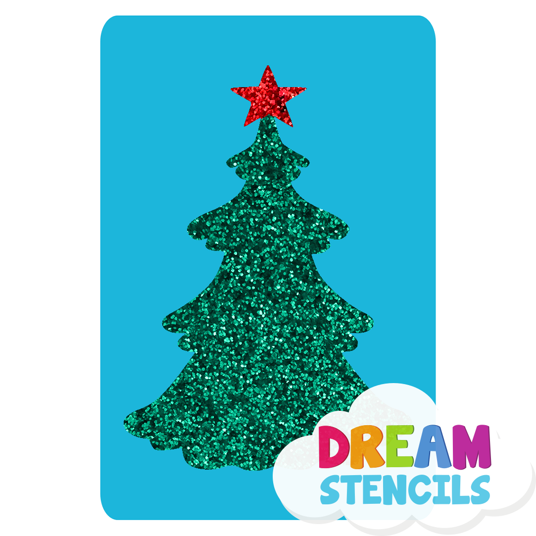 Picture of Christmas Tree Glitter Tattoo Stencil - HP-23 (5pc pack)