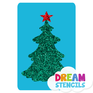 Picture of Christmas Tree Glitter Tattoo Stencil - HP-23 (5pc pack)