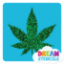 Picture of Marijuana Leaf Glitter Tattoo Stencil - HP-66 (5pc pack)