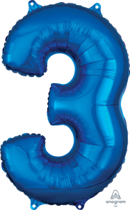 Picture of 26'' Mid-Size Shape Number 3 - Blue (1pc)