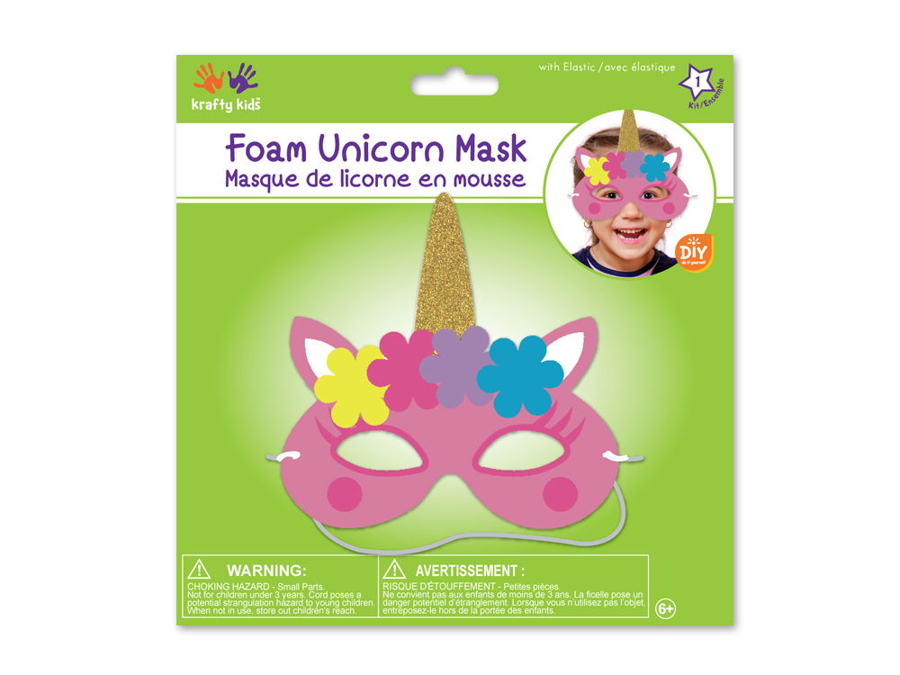 Picture of Krafty Kids Kit: DIY Foam Unicorn Mask w/Elastic - Pink (CK261-A)