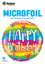 Picture of 18"  Birthday Rainbow Stripes Foil Balloon (1pc)