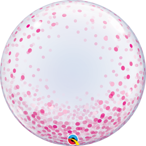 Picture of 24" Deco Bubble - Pink Confetti Dots (1pc)