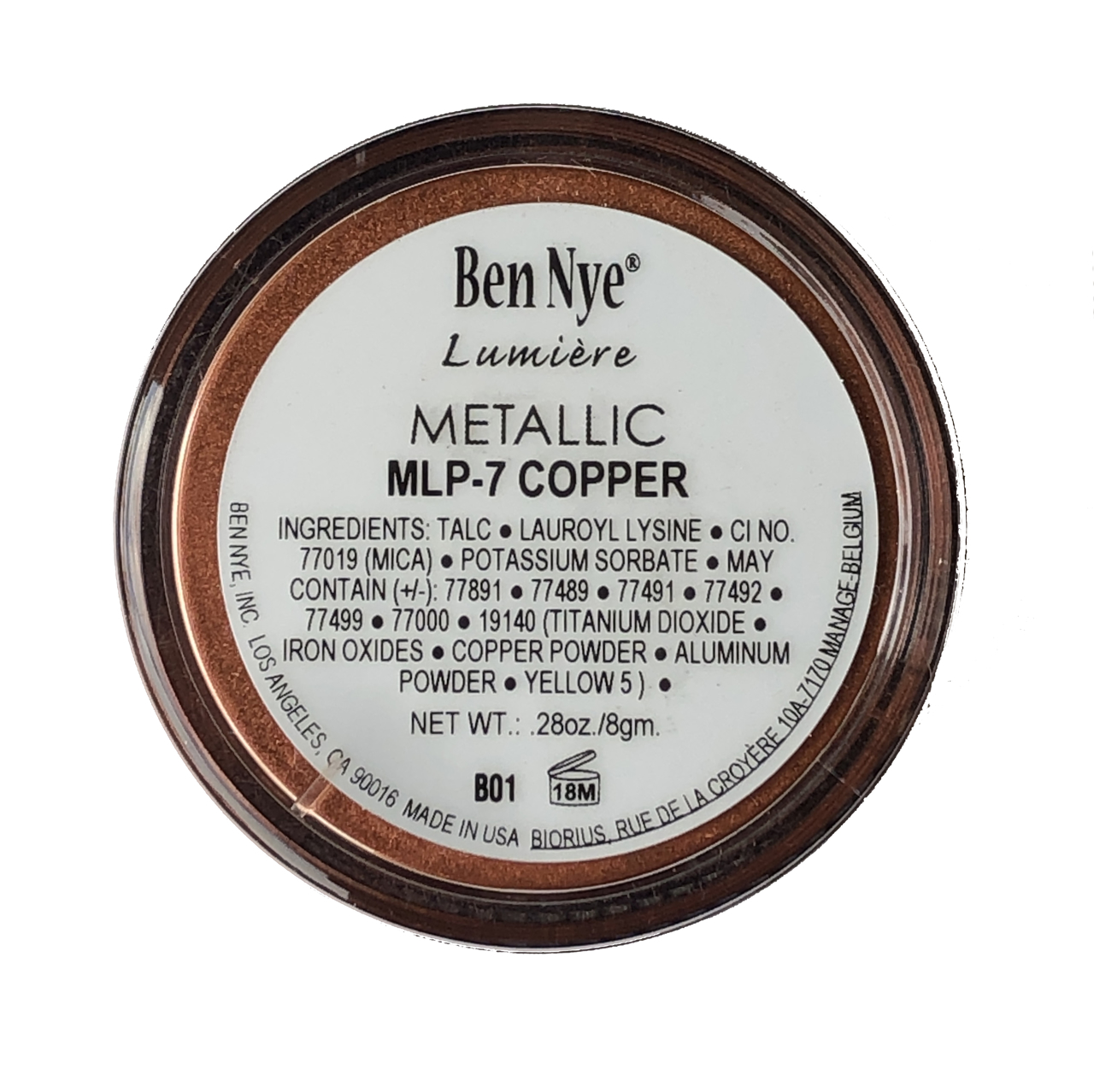 Picture of Ben Nye Lumiere Metallic Powder - Copper (MLP-7)