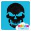 Picture of Evil Skull Glitter Tattoo Stencil - HP-132 (5pc pack)