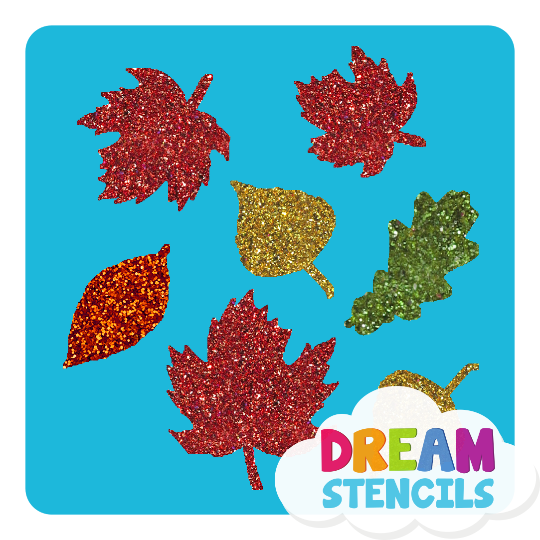 Picture of Tree Leaves Glitter Tattoo Stencil - HP-160 (5pc pack)