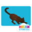 Picture of Stretching Cat Glitter Tattoo Stencil - HP-196 (5pc pack)