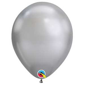 Picture of 11" Chrome SILVER round balloons - 100 count