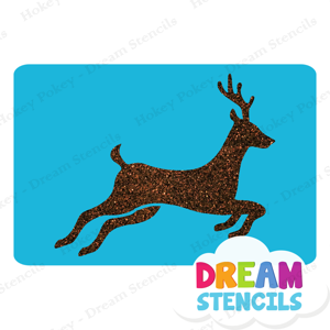 Picture of Running Deer Glitter Tattoo Stencil - HP-208 (5pc pack)