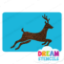 Picture of Running Deer Glitter Tattoo Stencil - HP-208 (5pc pack)