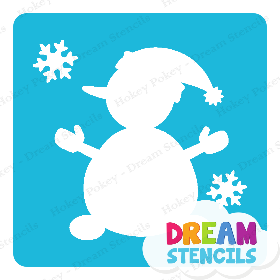 Picture of Jolly Snowman Glitter Tattoo Stencil - HP-211 (5pc pack)