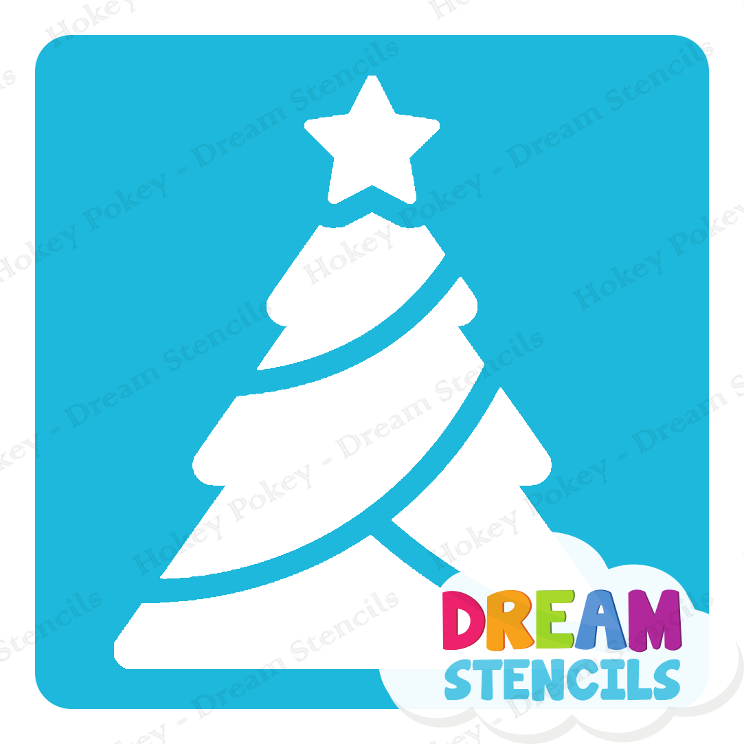 Picture of Classic Christmas Tree Glitter Tattoo Stencil - HP-215 (5pc pack)