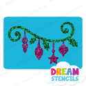 Picture of Hanging Ornaments Glitter Tattoo Stencil - HP-22 (5pc pack)