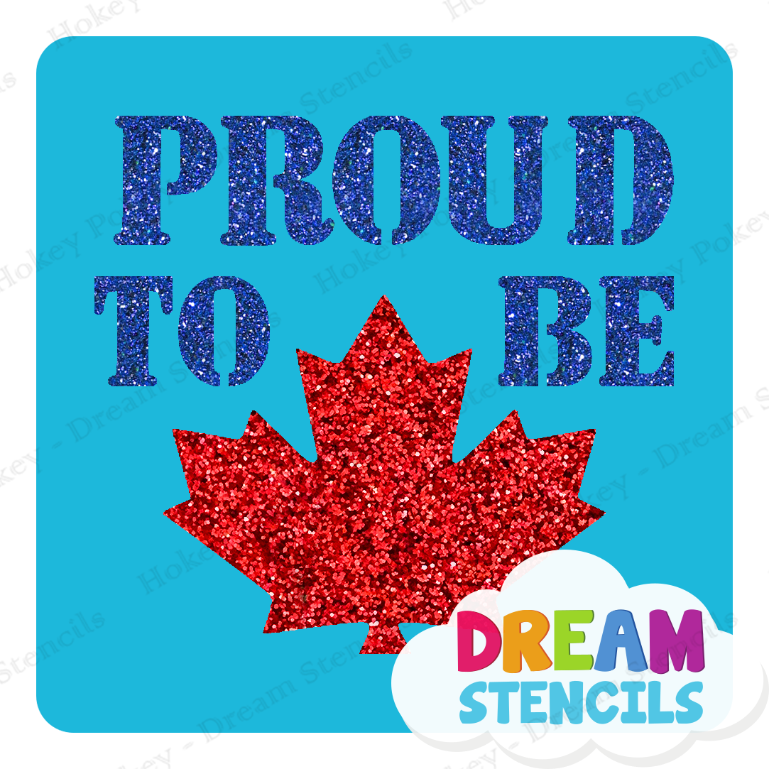 Picture of Proud To Be Canadian Glitter Tattoo Stencil - HP-223 (5pc pack)