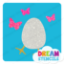 Picture of Easter Egg with Butterflies Glitter Tattoo Stencil - HP-232  (5pc pack)