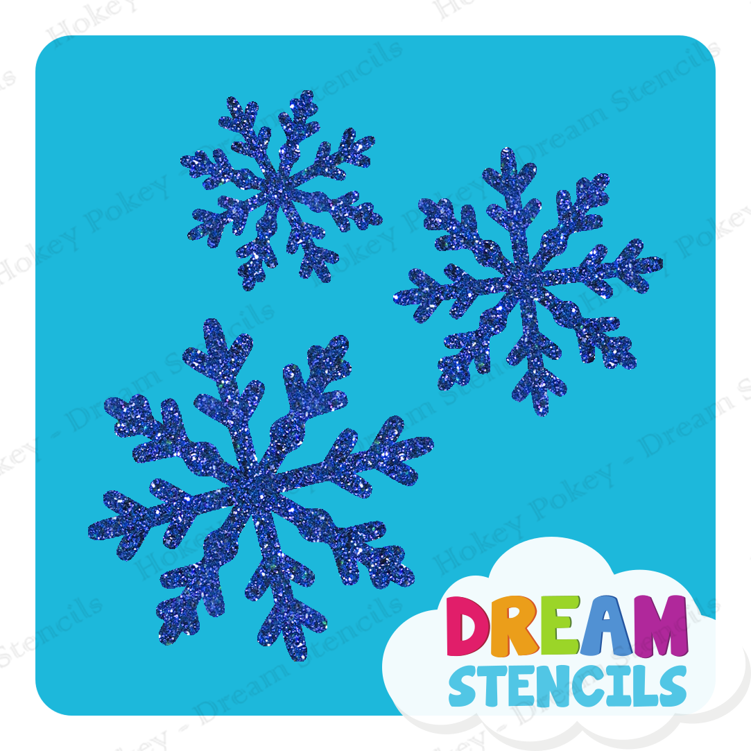 Picture of Snowflake Cluster Glitter Tattoo Stencil - HP-245 (5pc pack)