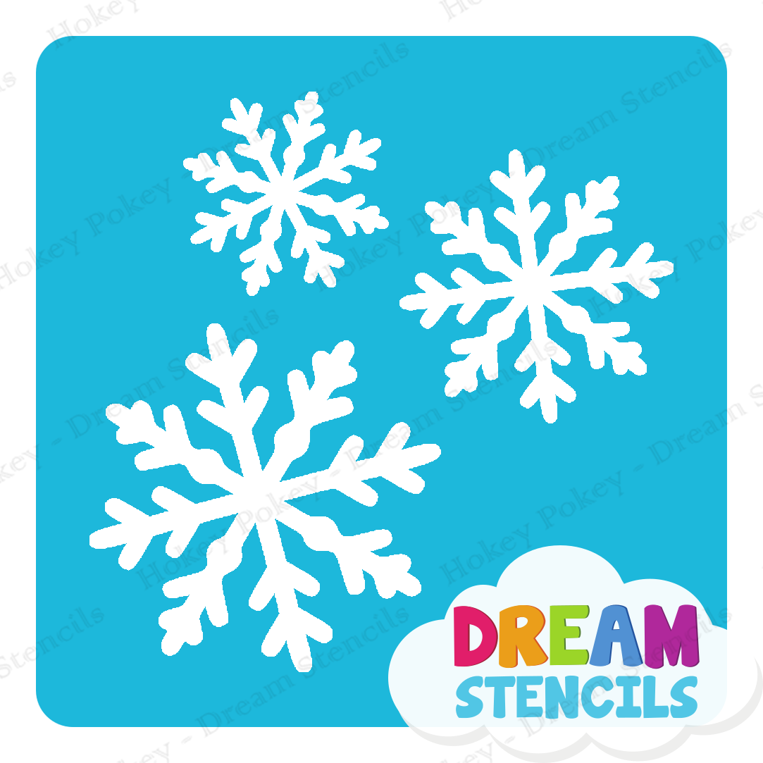 Picture of Snowflake Cluster Glitter Tattoo Stencil - HP-245 (5pc pack)