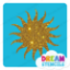 Picture of Blazing Sun Glitter Tattoo Stencil - HP-278 (5pc pack)