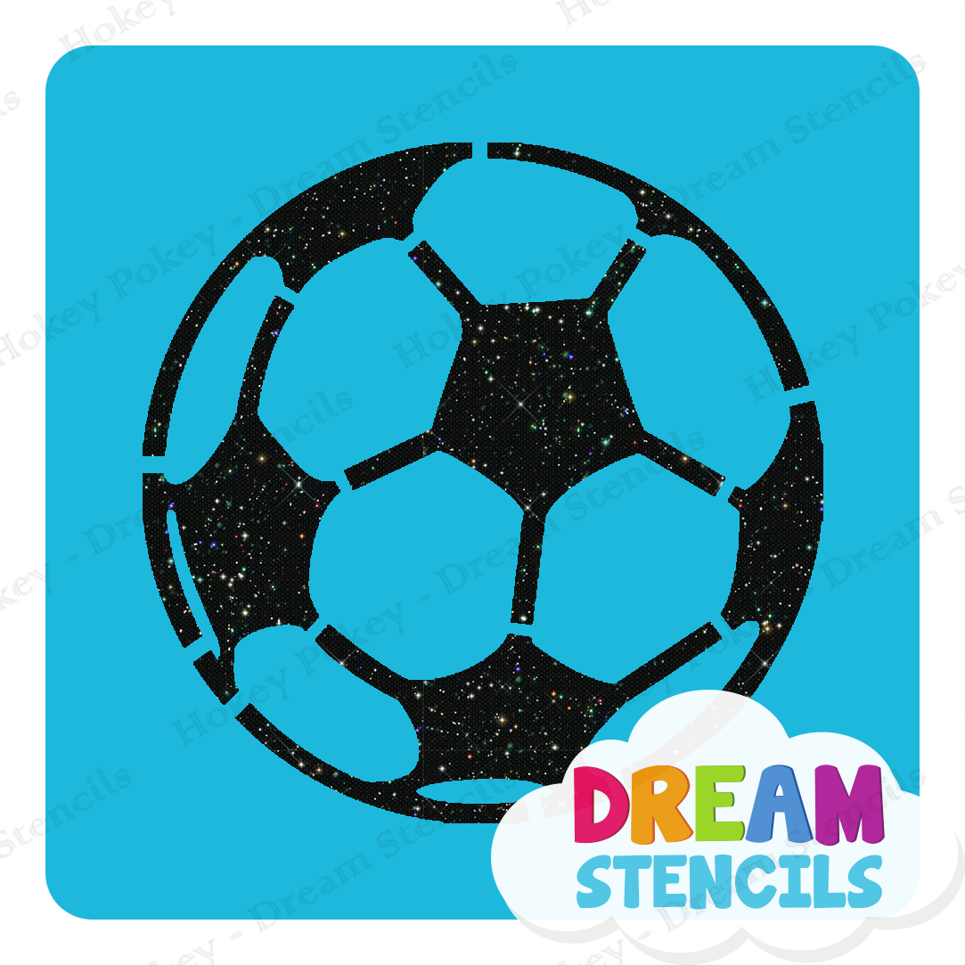 Picture of Soccer Ball Glitter Tattoo Stencil - HP-279 (5pc pack)