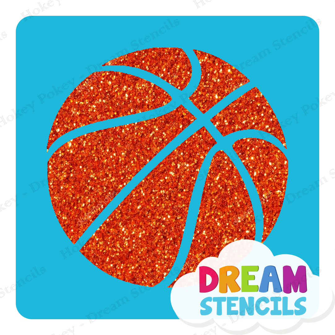 Picture of Basketball Glitter Tattoo Stencil - HP-280 (5pc pack)
