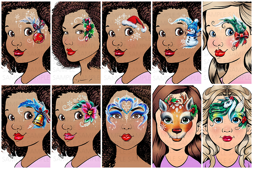Picture of Sparkling Faces - The Ultimate Face Painting Guide - Magical Christmas Designs by Milena Potekhina
