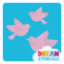 Picture of Three Sparrows Glitter Tattoo Stencil - HP-287 (5pc pack)