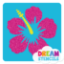 Picture of Hibiscus Flower Glitter Tattoo Stencil - HP-305 (5pc pack)